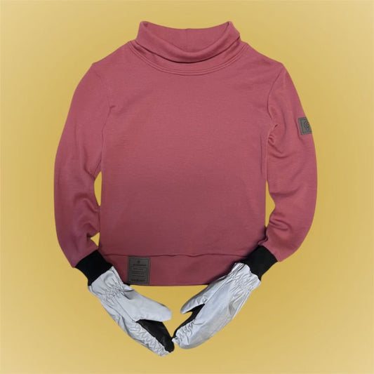 Merinowool gloveshirt polo neck 